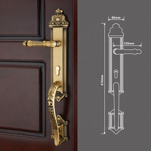 <span class=keywords><strong>Puerta</strong></span> <span class=keywords><strong>Principal</strong></span> de Madera de Estilo Europeo <span class=keywords><strong>para</strong></span> Villa de Lujo, <span class=keywords><strong>Puerta</strong></span> Doble con <span class=keywords><strong>Cerradura</strong></span> de Latón y Manija Decorativa - Product Image 6