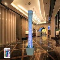 Panneau mural à bulles d'eau, pilier lumineux LED, vente directe d'usine, éclairage LED intérieur, décoration intérieure, pilier à bulles d'eau en acrylique