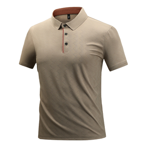 Salopette d'été à revers et à manches courtes POLO à séchage rapide pour hommes en soie de glace respirant et confortable sports de plein air cool - Product Image 2