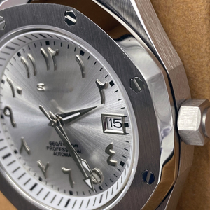 High Quality Men's Stainless Steel Luxury Business <b>Wristwatch</b> with Arabic Dial <b>Automatic</b> NH35 Movement - Product Image 3