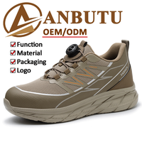 Chaussures de sécurité à lacets rapides, embout en acier, tige respirante, résistantes aux glissades et aux perforations, unisexe, pour la construction et l'industrie