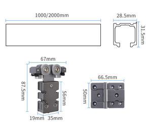 Meubles en aluminium coulissants à roue bon marché pliants pour armoire de cuisine pliante <span class=keywords><strong>Kit</strong></span> de quincaillerie pour armoire et <span class=keywords><strong>porte</strong></span> de <span class=keywords><strong>placard</strong></span> - Product Image 5