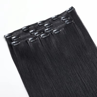 Extensions capillaires chinoises en gros à clipser, 100 % cheveux humains vierges, style lisse et ondulé, double trame machine, plusieurs couleurs pour salon