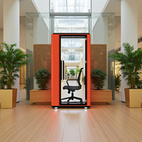 Cabines de bureau insonorisées modernes à structure en acier, mobilier de bureau rotatif, cabine de son portable, cabine de bureau, cabine téléphonique de bureau