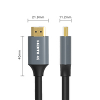 Vente en gros TJ-A023-1 câble en PVC 4K Ultra HD HDMI 2.0 connecteurs plaqués or câble HDMI de transfert pour application de moniteur de haut-parleur TV
