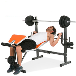 Attrezzatura multifunzione per il Fitness domestico in acciaio per Trainer in metallo per sollevamento pesi e bilanciere Squat Rack panca con manubrio - Product Image 5