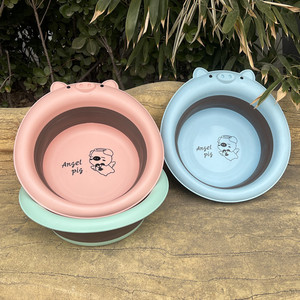 Angel Pig – lavabo pliable pour bébé, bassin en plastique portable, multifonction, pour voyage en plein air, de 0 à 12 mois, couleurs mélangées - Product Image 2