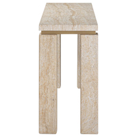 Tables consoles en marbre KUMUSI, forme rectangulaire avec base dorée, meubles de salon, tables consoles latérales, tables d'entrée