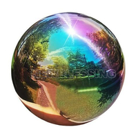 Boule miroir irisée, sphère poly, boules miroir géantes, ballon gonflable, boule argentée colorée, grand globe miroir gonflable