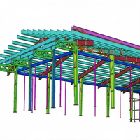 Edificio Prefabricado Moderno de Estructura de Acero Ligero Galvanizado para Uso en Cualquier Lugar, Marca HJ Online