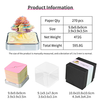 Nouveau produit : Bloc-notes 3D adhésif, modèle découpé au laser, sculpture en papier 3D, arbre coloré, bloc de notes DIY