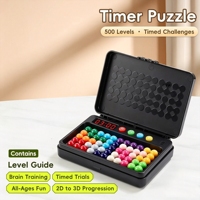 Juego de Rompecabezas de Cuentas Mágicas 3D YT 500 Niveles IQ con Temporizador, Juegos Educativos Interactivos para el Desarrollo del Pensamiento Lógico