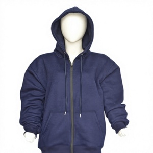 Sudadera con capucha oversize azul marino para mujer, informal, de forro polar, manga larga, proveedor de ropa personalizada - Product Image 3