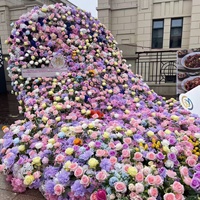 Guirlande de roses artificielles hautement réalistes en soie, en forme d'os, pour décoration, grandes bandes de vigne décorative pour couvrir les tuyaux de climatiseur, idéales pour les mariages