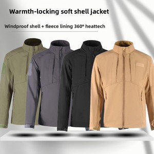 Chaqueta Deportiva de Invierno con Cuello de Forro Polar, Chaqueta <span class=keywords><strong>Bomber</strong></span> Deportiva, Cortavientos, Impermeable, Cálida, para Montañismo - Product Image 3
