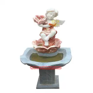 호텔 빌라 정원 물 기능 조경 장식 디자인 돌 예술 조각 대리석 동상 소년 분수