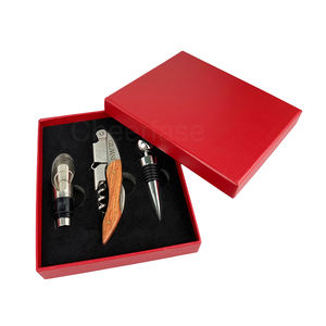 Juego de Herramientas de acero inoxidable para botellas de vino, Set de regalo con tapón de sacacorchos, accesorios de 3 piezas, abridor de vino tinto - Product Image 3