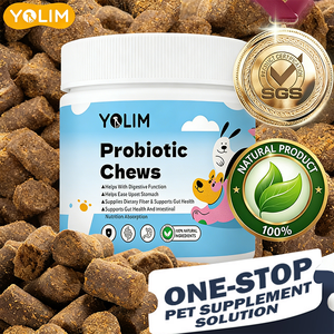 Complément alimentaire probiotique pour la santé digestive des animaux de compagnie, disponible en OEM/ODM, soutient les soins digestifs, probiotiques, friandises pour animaux de compagnie, compléments alimentaires - Product Image 1