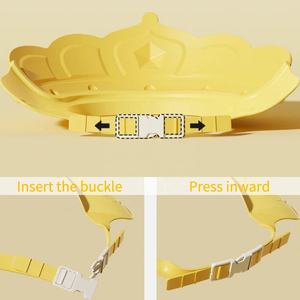 Gorro de <span class=keywords><strong>ducha</strong></span> de baño deshumidificador de eliminación de <span class=keywords><strong>olores</strong></span> EVA + TPE de plástico ajustable para niños pequeños, champú ecológico para bebés - Product Image 3