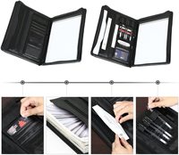 Carpeta de documentos personalizable PU y cuero genuino para coche A4, Cartera de PU