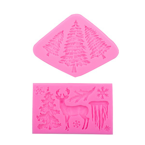 250727 moule en silicone de noël en forme de rectangle moules de cuisson de noël moule à bonbons au chocolat pour la décoration de gâteau - Product Image 2