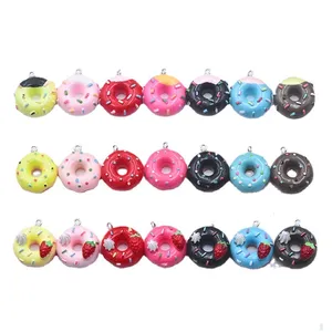 Resina Donut Charms Beads Donuts Flat Back Charm