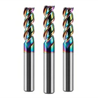 Fraise à queue en carbure de tungstène DLC à 4 cannelures de 4 mm de largeur pour une grande stabilité