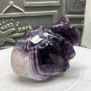 Corazón de Cristal de Amatista Pulido al por Mayor, Ecológico, Decoración Feng Shui para el Hogar, Regalo DIY, Coleccionable Pulable, Día de la Madre - Product Image 2