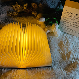 Lampe de lecture LED pliable <span class=keywords><strong>en</strong></span> papier avec impression de logo personnalisé, rechargeable, impression personnalisée OEM pour décoration intérieure, chambre, mariage, fête, cadeau - Product Image 6