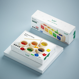 أكواب خشبية تعليمية للفرز والعد لألعاب الأطفال الصغار وتعلمنهم - Product Image 5