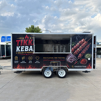 Promotion : Remorque de restauration commerciale avec grill, mobile, pour café et thé boba, climatisée