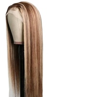 SOBOOMWIGS Highlight Balayage Ombre Couleur Corps Vague Avant de Lacet Perruque Ombre Racine Blonde Highlight Perruques de Cheveux Humains Avec Des Cheveux De Bébé