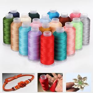 خيط تطريز بوليستر عالي المتانة بخيطين 300D ناعم كالحرير مع شراشيب ميرسيريزد للكروشيه والتطريز المتقاطع والخياطة والحياكة - Product Image 1