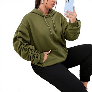 Haut court à capuche tricoté personnalisé pour femme, sweat à capuche personnalisé, pull tricoté à capuche brodé 100% coton hiver - Product Image 6
