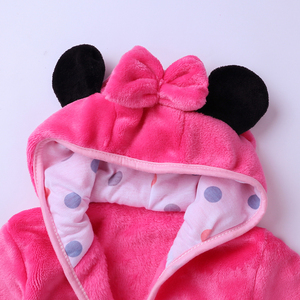 <span class=keywords><strong>Peignoir</strong></span> en peluche rose pour filles, pyjama d'hiver pour enfants, manches longues, pyjama en flanelle pour enfants, robe <span class=keywords><strong>de</strong></span> chambre fantaisie à capuche - Product Image 3