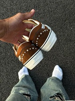 Chaussures de Skateboard Marron Unisexe Personnalisées Style Rétro Perles Toile Effet Vieilli Tendance Américaine Mode Décontractée Homme