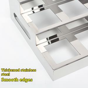 Présentoir trapézoïdal électrique en acier inoxydable pour buffet d'hôtel Présentoir pour marmite froide de légumes Assaisonnement pour salade Snack Candy - Product Image 5