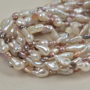 Perles d'eau douce naturelles de forme baroque, sans noyau, régénérées, accessoires de chaîne pour le bricolage - Product Image 3