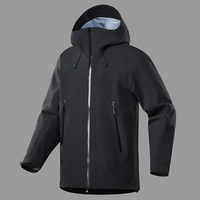 Veste d'été unisexe européenne et américaine imperméable polyester manteau capuche tissé respirant grande taille longue pression fermeture éclair coupe-vent