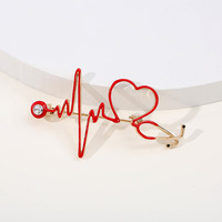 Nouvellement personnalisé stéthoscope broche broches médecins infirmière émail broche médical créatif épinglette coloré Mini accessoires