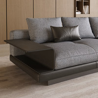 Canapé Connelly en tissu coton et lin, style minimaliste italien, nouveau modèle 2026, multifonctionnel, sectionnel, trois places, droit, pour salon