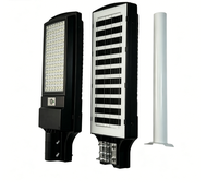 384 Lampu Jalan Tenaga Surya Fluorescent All In One dengan Sensor Gerak PIR, Remote Control, Tahan Air IP65, Lampu Taman Plastik untuk Luar Ruangan