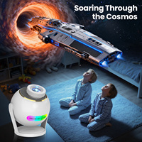 Projecteur lumineux 3D HD à 60 thèmes avec haut-parleur Bluetooth et télécommande, projecteur de ciel étoilé pour chambre à coucher et fêtes