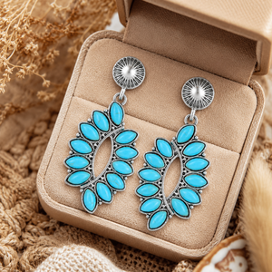 Orecchini a forma di foglia per donna, stile bohémien vintage, accessori per l'uso quotidiano - Product Image 2