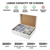 Boîte de rangement pour cartes en carton ondulé Premium 5000 cartes, organiseur de cartes à collectionner compatible avec les Toploaders et les cartes sous protège-cartes
