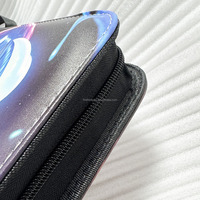 Classeur en cuir PU imprimé Anime, 9 pochettes, album photo avec fermeture éclair, format A4, classeur pour cartes à collectionner, cartes de 3 pouces