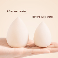 Éponge de maquillage super douce en forme de goutte d'eau, éponge inclinée à double usage sec et humide, poudre difficile à appliquer, outil de maquillage non lavable