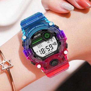 Montre de sport numérique SHUAIKE 782 pour enfants, nouvelle conception imperméable camouflage et antichoc, fonctions lumineuses et d'alarme, bracelet en plastique - Product Image 2