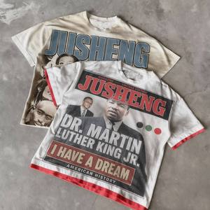T-Shirt Oversize Personalizzate da Uomo in Jersey 100% Cotone 240Gsm Ecologico con <span class=keywords><strong>Stampa</strong></span> Digitale di Personaggi - Product Image 1
