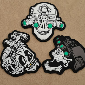 Parche de Goma 3D con Diseño de Calavera Táctica Dead Evil, Parche de PVC con Diseño de Cabeza Malvada, Parche de Goma Táctica con Diseño de Calavera para Pegar en la Parte Delantera de la Ropa - Product Image 1
